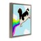 Stupell Industries Whimsical Cat Flying Framed Floater Canvas Wall Art Design by June Erica Vess